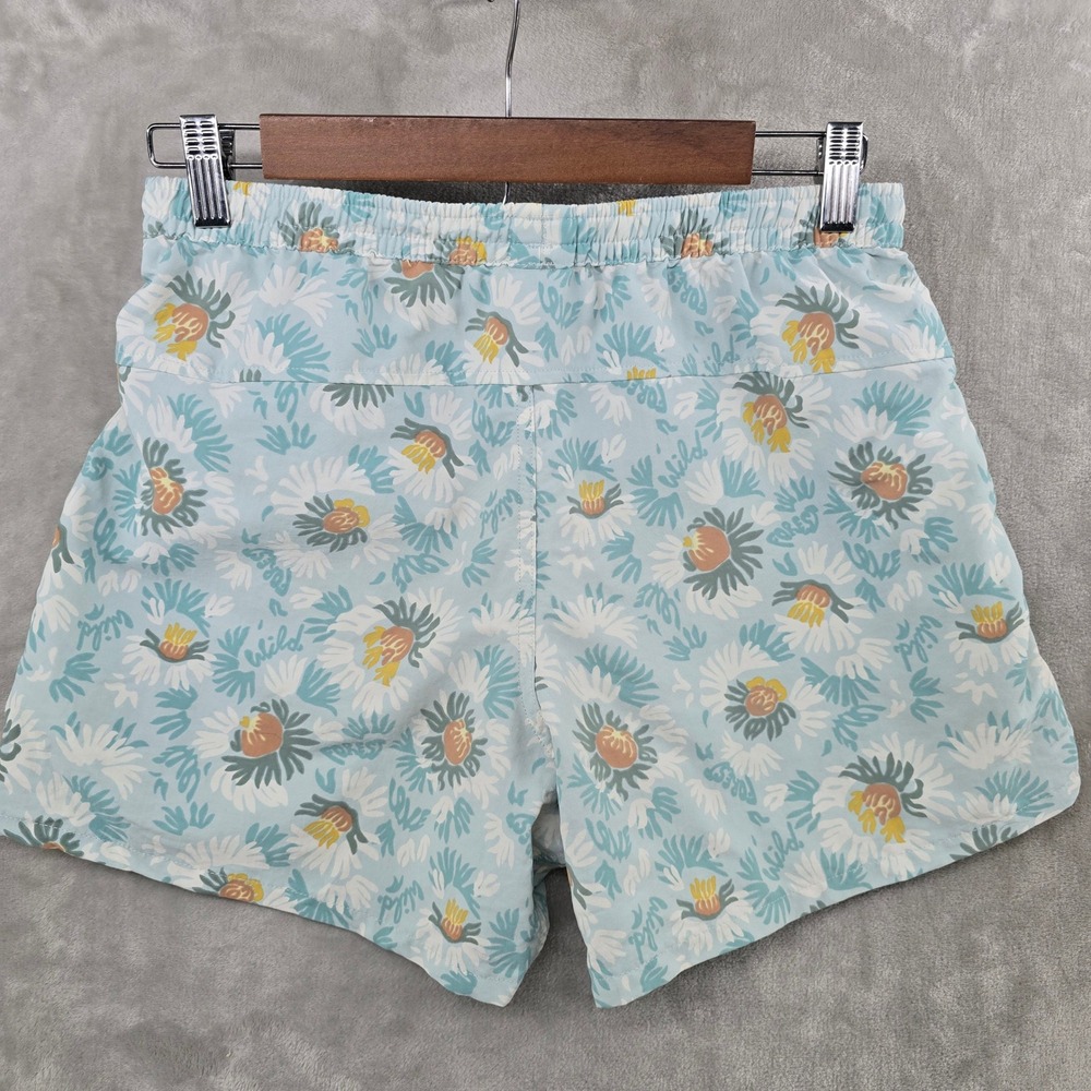 Patagonia Womens Small Shorts Blue Floral Wild Forest Baggies Drawstring - Picture 2 of 8